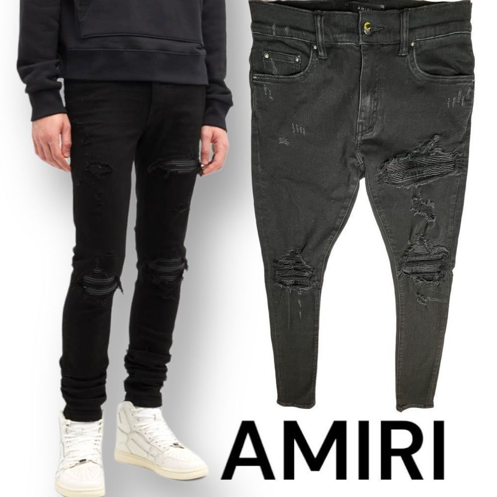 Mike AMIRI Black Grunge Jeans 29x32 MSRP $1090